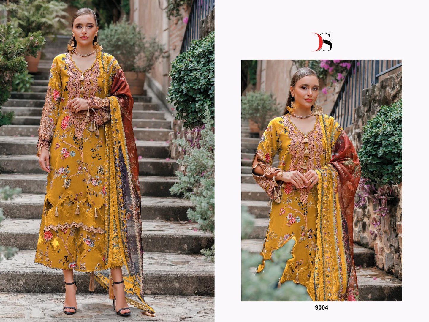 Jade Flora 25 Rayon Collection Deepsy Pakistani Patch Work Suits Wholesaler