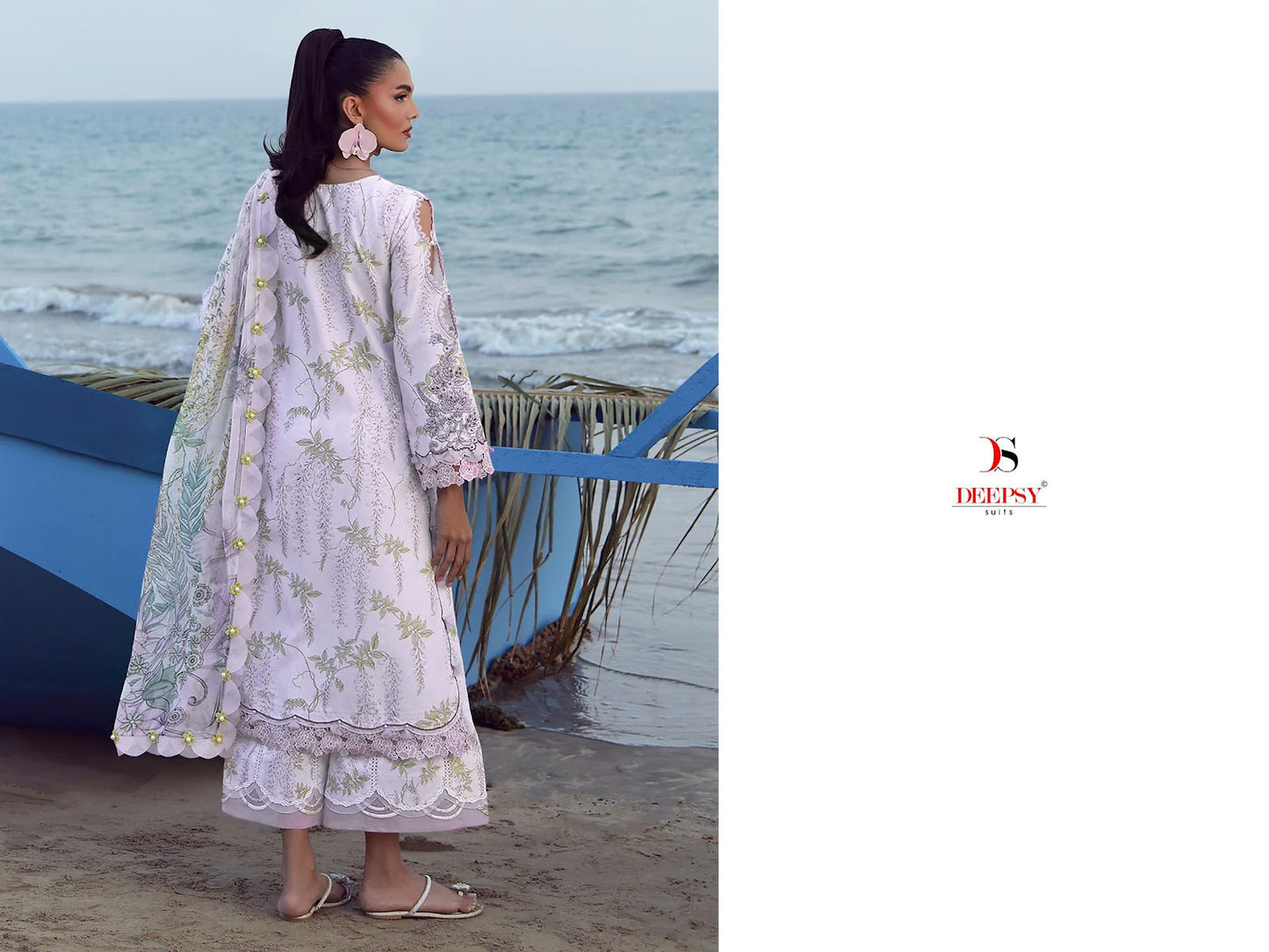 Jade Flora Premium 2 Deepsy Cotton Pakistani Patch Work Suits Wholesale