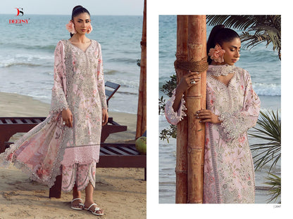 Jade Flora Premium 2 Deepsy Cotton Pakistani Patch Work Suits Wholesale