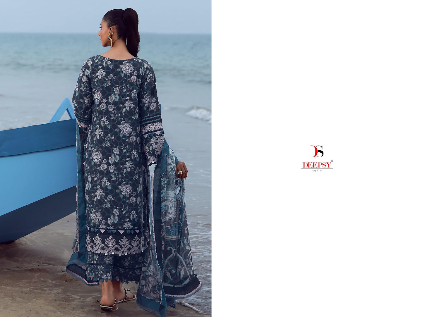 Jade Flora Premium 2 Deepsy Cotton Pakistani Patch Work Suits Wholesale