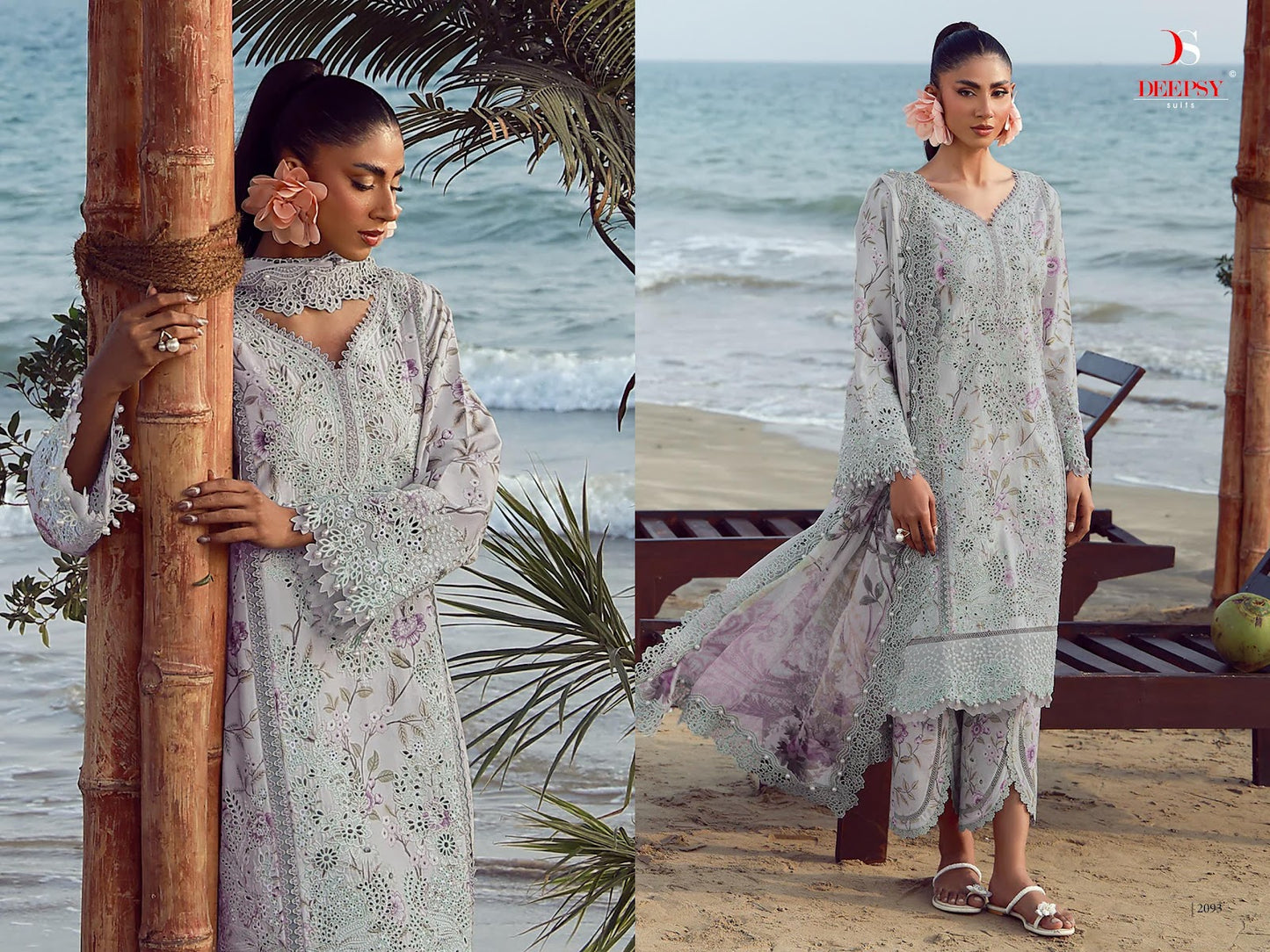 Jade Flora Premium 2 Deepsy Cotton Pakistani Patch Work Suits Wholesale
