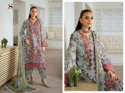 Jade Flora Premium Deepsy Cotton Pakistani Patch Work Suits Exporter India