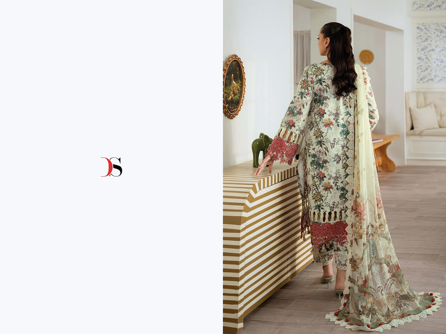 Jade Flora Premium Deepsy Cotton Pakistani Patch Work Suits Exporter India