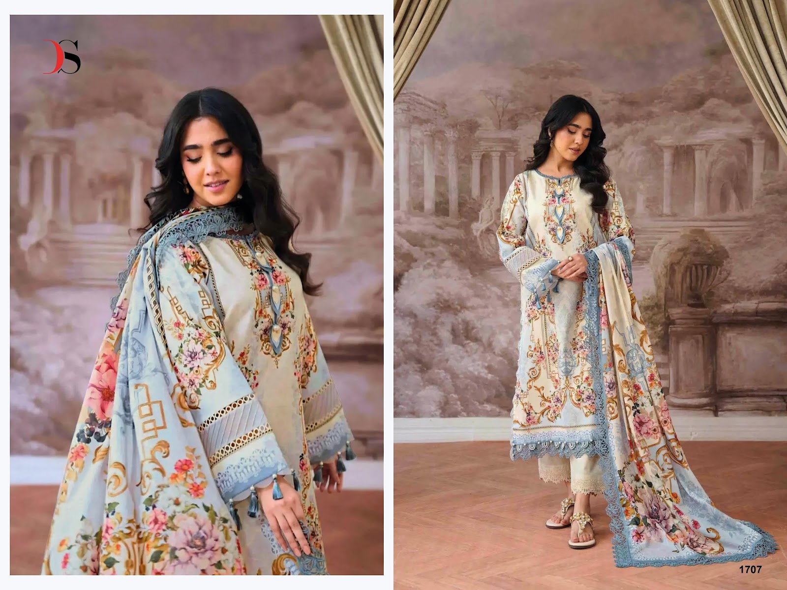 Jade Jal Insert 3 Deepsy Cotton Pakistani Patch Work Suits Wholesale Rate