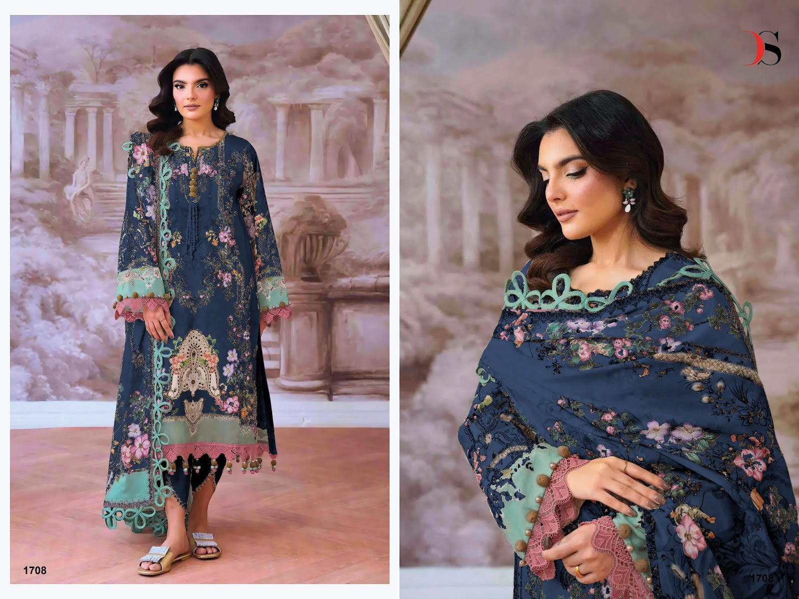 Jade Jal Insert 3 Deepsy Cotton Pakistani Patch Work Suits Wholesale Rate