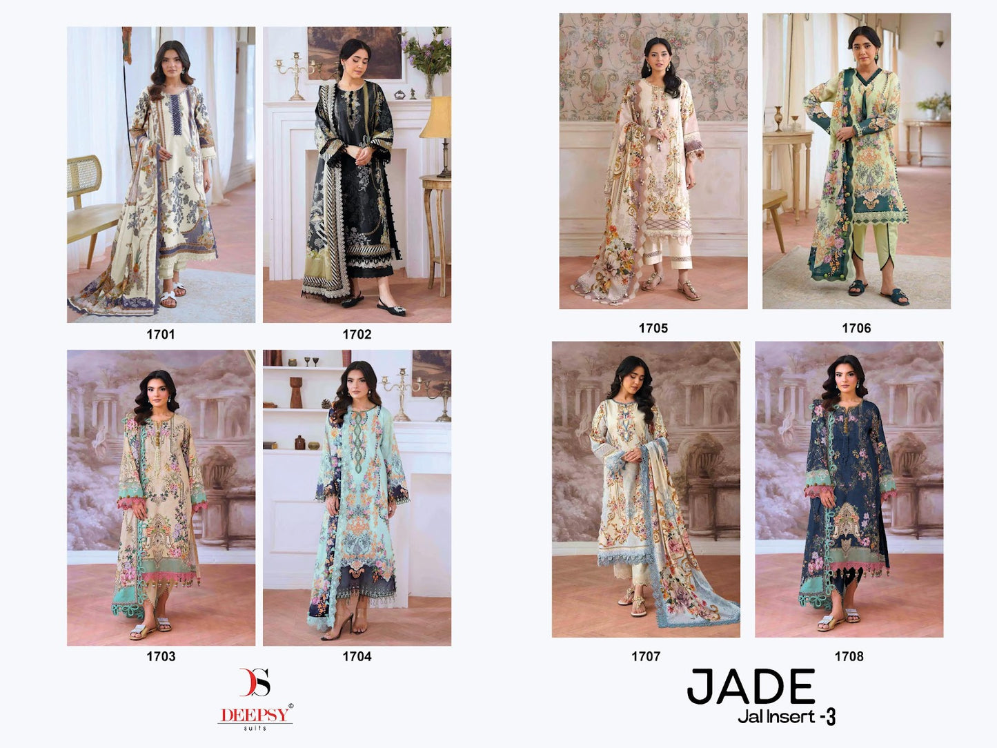 Jade Jal Insert 3 Deepsy Cotton Pakistani Patch Work Suits Wholesale Rate