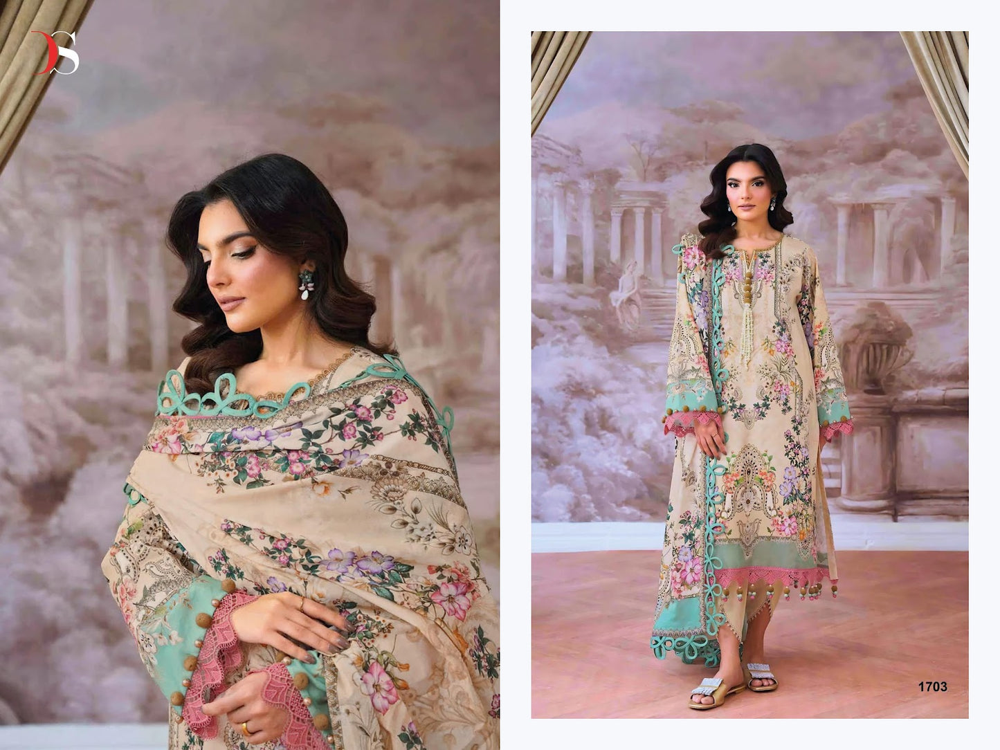 Jade Jal Insert 3 Deepsy Cotton Pakistani Patch Work Suits Wholesale Rate