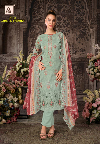 Jade Le Premier Alok Cambric Cotton Karachi Salwar Suits Supplier Ahmedabad