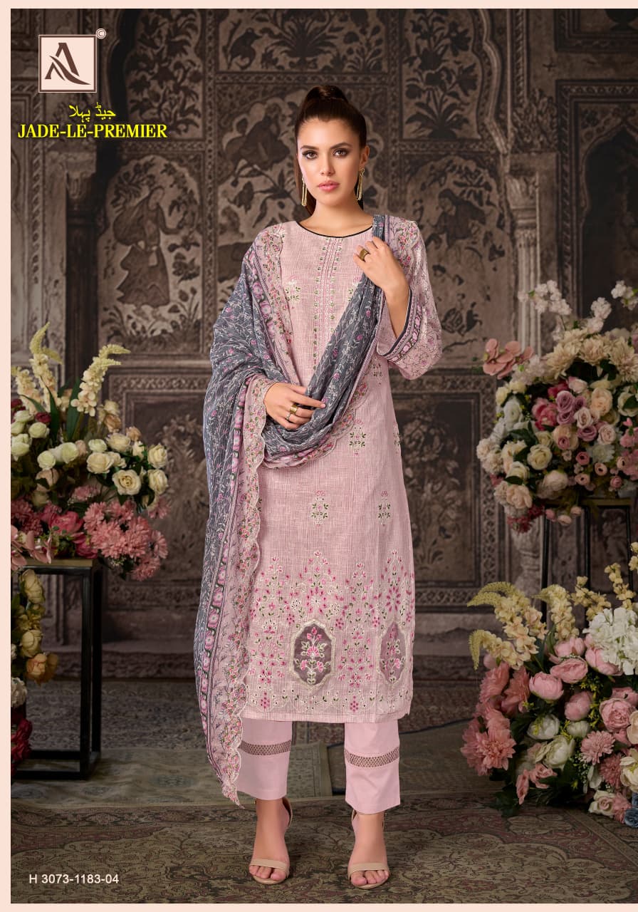 Jade Le Premier Alok Cambric Cotton Karachi Salwar Suits Supplier Ahmedabad