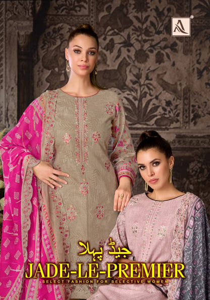 Jade Le Premier Alok Cambric Cotton Karachi Salwar Suits Supplier Ahmedabad