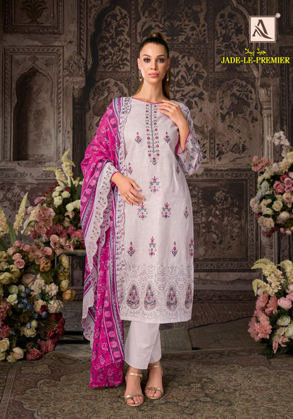 Jade Le Premier Alok Cambric Cotton Karachi Salwar Suits Supplier Ahmedabad