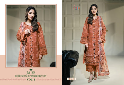 Jade Le Vol 1 Premium Lawn Collection Shree Fabs Cotton Pakistani Salwar Suits Manufacturer Gujarat