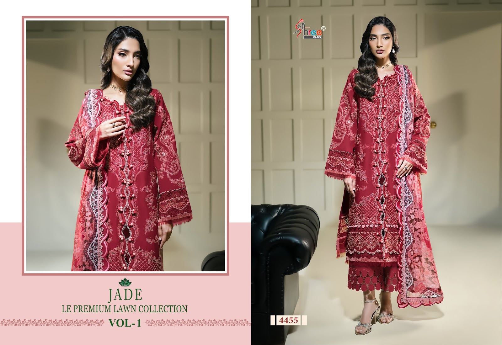 Jade Le Vol 1 Premium Lawn Collection Shree Fabs Cotton Pakistani Salwar Suits Manufacturer Gujarat