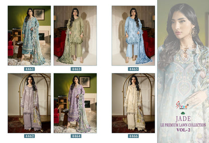 Jade Le Vol 2 Premium Lawn Collection Shree Fabs Cotton Pakistani Salwar Suits Exporter India