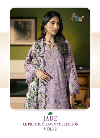 Jade Le Vol 2 Premium Lawn Collection Shree Fabs Cotton Pakistani Salwar Suits Exporter India