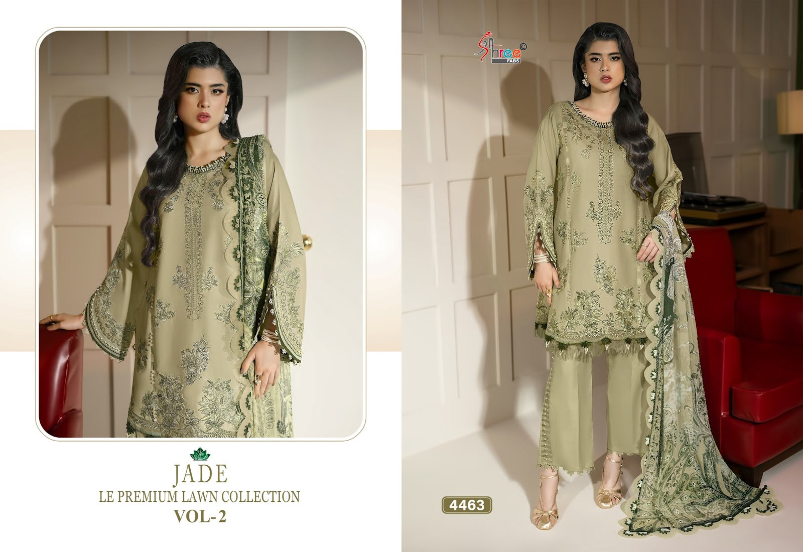 Jade Le Vol 2 Premium Lawn Collection Shree Fabs Cotton Pakistani Salwar Suits Exporter India