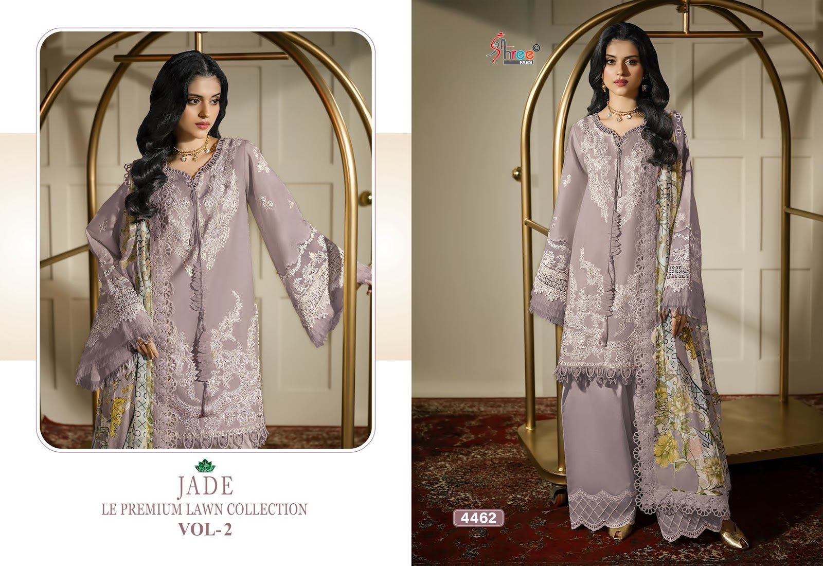Jade Le Vol 2 Premium Lawn Collection Shree Fabs Cotton Pakistani Salwar Suits Exporter India