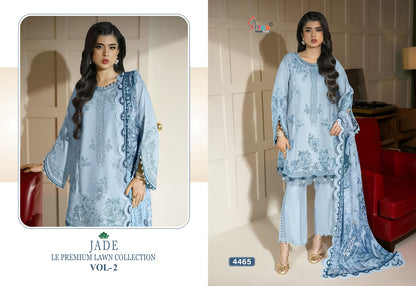 Jade Le Vol 2 Premium Lawn Collection Shree Fabs Cotton Pakistani Salwar Suits Exporter India