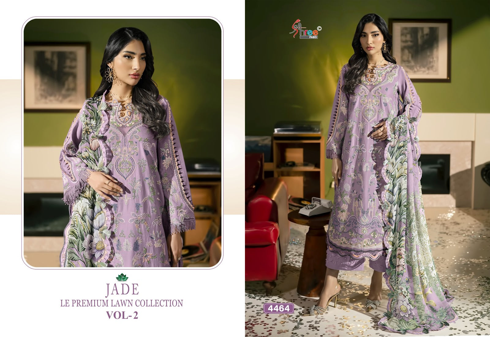 Jade Le Vol 2 Premium Lawn Collection Shree Fabs Cotton Pakistani Salwar Suits Exporter India