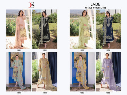 Jade Needle Wonder 2025 Deepsy Pure Cotton Pakistani Patch Work Suits Wholesaler