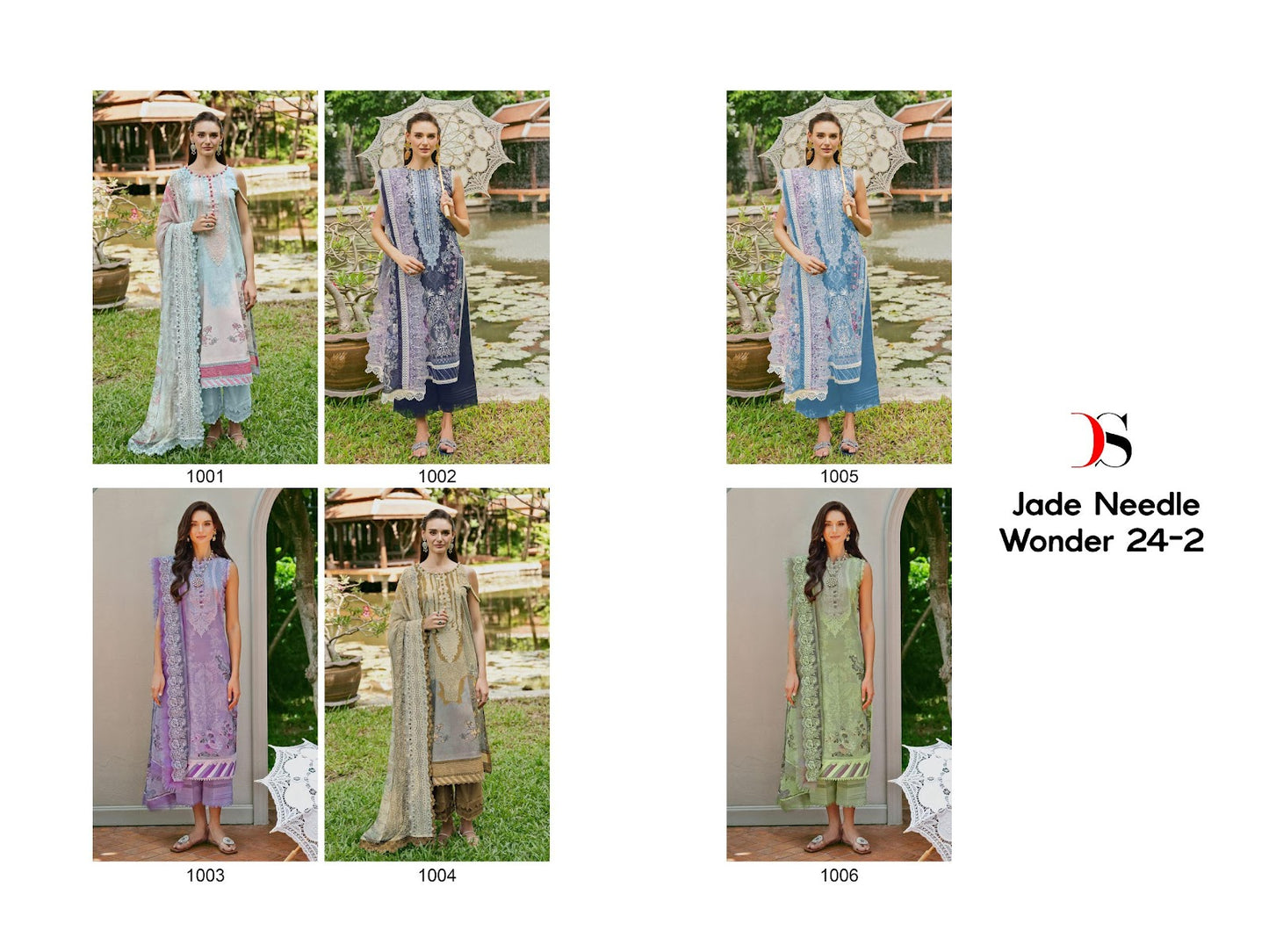 Jade Needle Wonder 24-2 Deepsy Cotton Pakistani Salwar Suits Wholesale