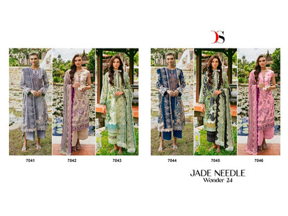 Jade Needle Wonder 24 Deepsy Cotton Pakistani Patch Work Suits Manufacturer Ahmedabad