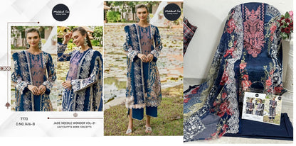 Jade Needle Wonder Vol 21-1416 Mehboob Tex Pure Cotton Pakistani Patch Work Suits Exporter