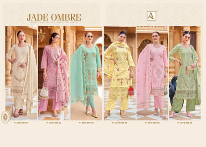 Jade Ombre Alok Cambric Karachi Salwar Suits Supplier India