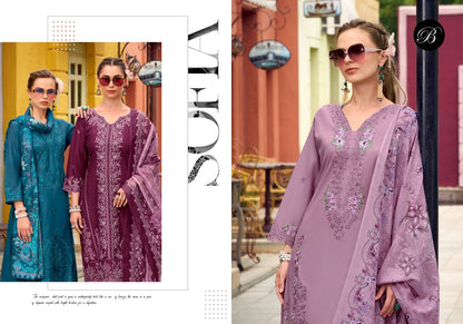 Jade Ombre Belliza Designer Studio Cotton Lawn Karachi Salwar Suits Exporter India