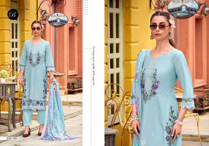 Jade Ombre Belliza Designer Studio Cotton Lawn Karachi Salwar Suits Exporter India
