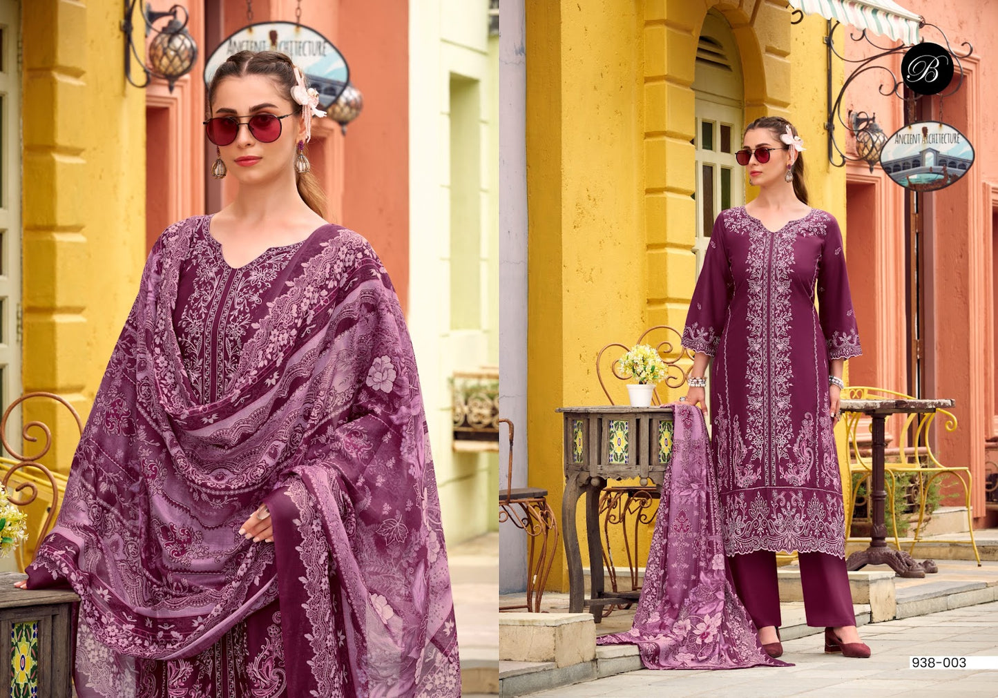 Jade Ombre Belliza Designer Studio Cotton Lawn Karachi Salwar Suits Exporter India