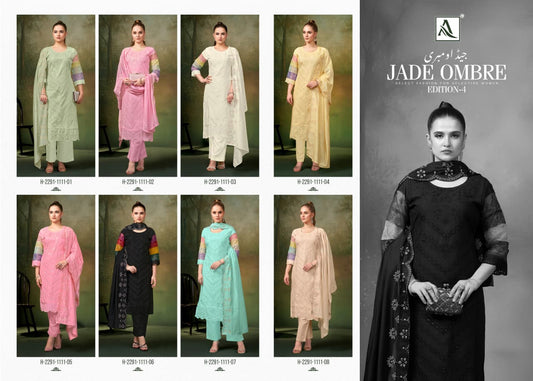 Jade Ombre Edition 4 Alok Cambric Lawn Karachi Salwar Suits Manufacturer India