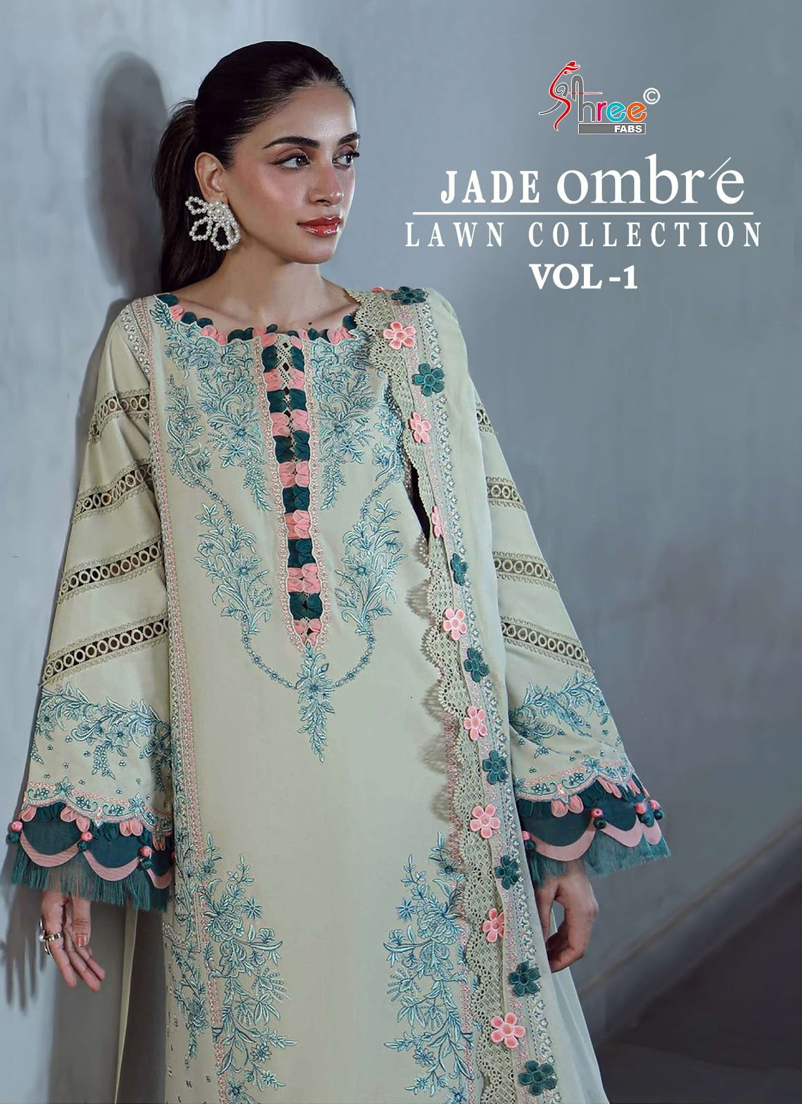 Jade Ombre Lawn Collection Vol 1 Shree Fabs Pure Cotton Pakistani Salwar Suits Wholesale Price
