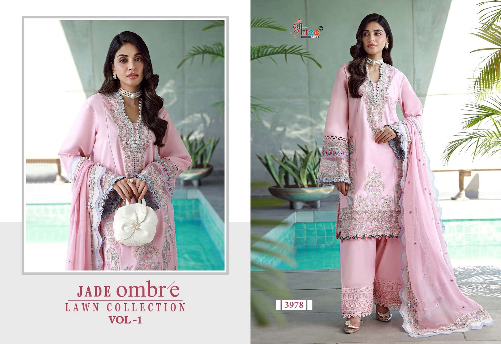 Jade Ombre Lawn Collection Vol 1 Shree Fabs Pure Cotton Pakistani Salwar Suits Wholesale Price