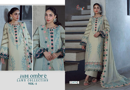 Jade Ombre Lawn Collection Vol 1 Shree Fabs Pure Cotton Pakistani Salwar Suits Wholesale Price