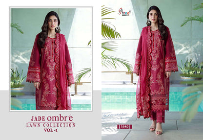 Jade Ombre Lawn Collection Vol 1 Shree Fabs Pure Cotton Pakistani Salwar Suits Wholesale Price