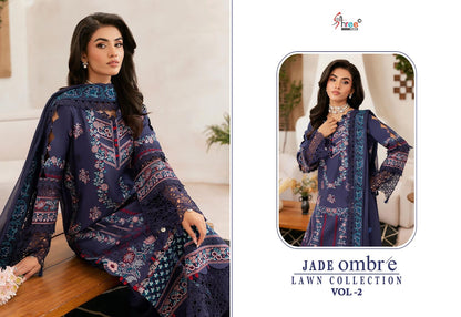Jade Ombre Vol 2 Lawn Collection Shree Fabs Cotton Pakistani Patch Work Suits Wholesale