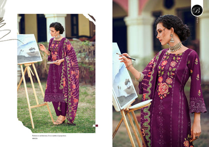 Jade Ombre Zoya Belliza Designer Studio Lawn Cotton Karachi Salwar Suits Wholesaler Ahmedabad