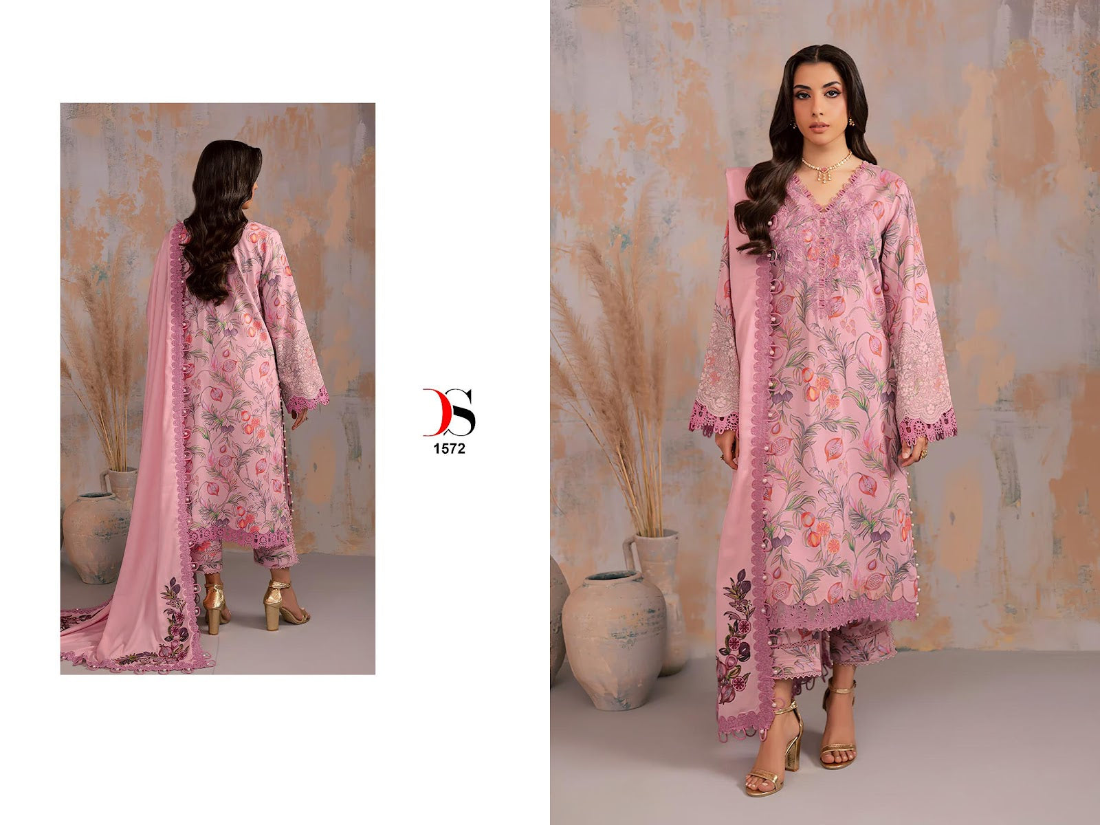 Jade Premium 2 Deepsy Viscose Rayon Pakistani Patch Work Suits Wholesaler India