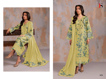 Jade Premium 2 Deepsy Viscose Rayon Pakistani Patch Work Suits Wholesaler India