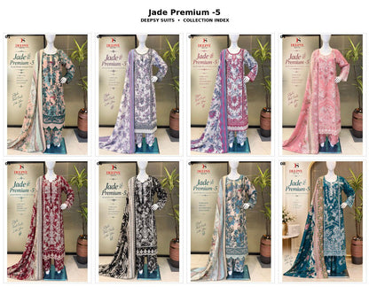 Jade Premium 5 Deepsy Lawn Pakistani Readymade Suits Manufacturer