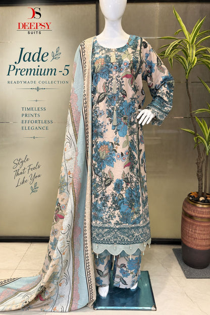 Jade Premium 5 Deepsy Lawn Pakistani Readymade Suits Manufacturer