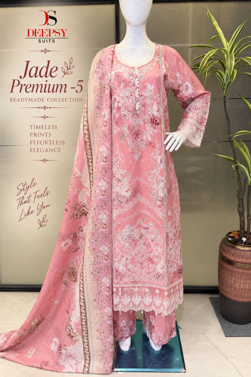Jade Premium 5 Deepsy Lawn Pakistani Readymade Suits Manufacturer