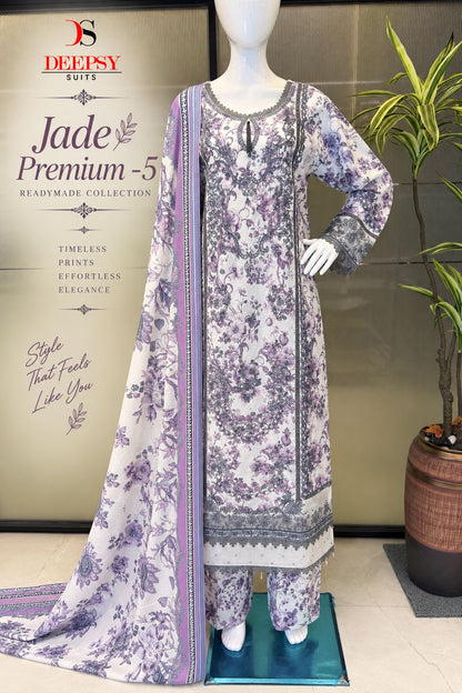Jade Premium 5 Deepsy Lawn Pakistani Readymade Suits Manufacturer