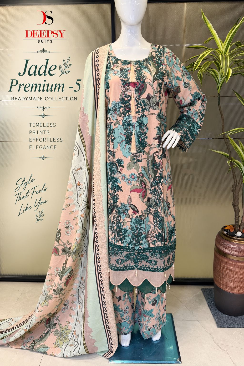 Jade Premium 5 Deepsy Lawn Pakistani Readymade Suits Manufacturer