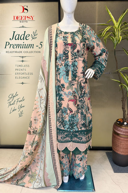Jade Premium 5 Deepsy Lawn Pakistani Readymade Suits Manufacturer