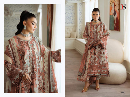 Jade Premium Deepsy Cotton Pakistani Patch Work Suits Exporter Ahmedabad