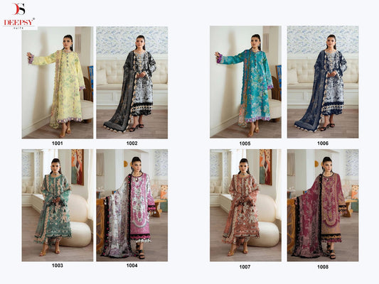 Jade Premium Deepsy Cotton Pakistani Patch Work Suits Exporter Ahmedabad