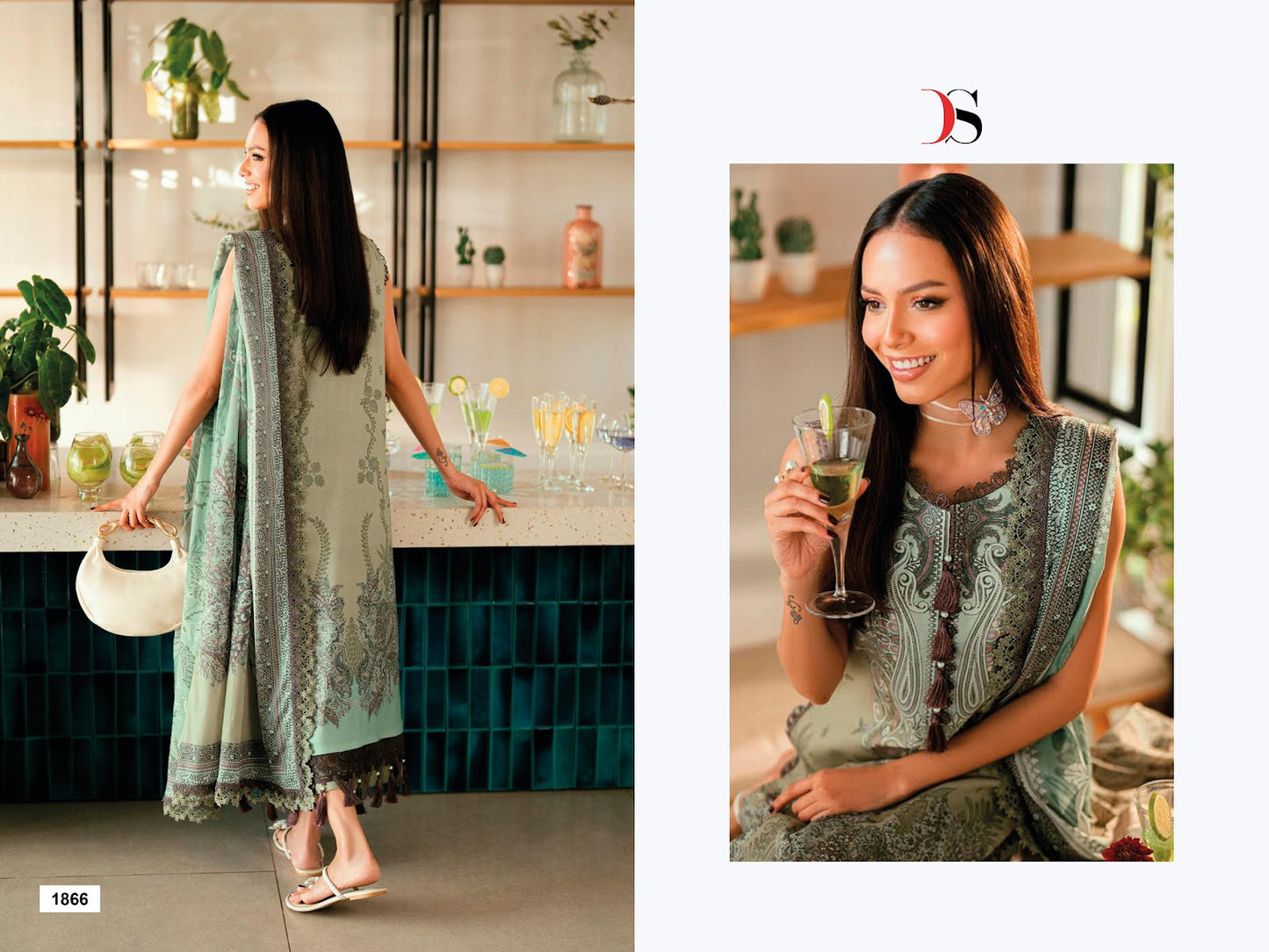 Jade Urban 9 Deepsy Cotton Pakistani Patch Work Suits Manufacturer Gujarat