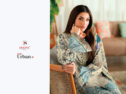 Jade Urban 9 Deepsy Cotton Pakistani Patch Work Suits Manufacturer Gujarat